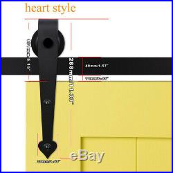 4-20FT Heart Sliding Barn Door Hardware Closet Track Kit, Single/Double/Bypass