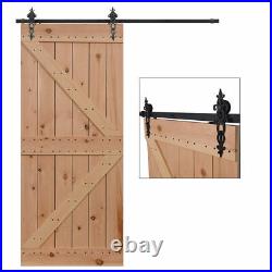 4-20FT Rustic Sliding Barn Door Hardware Track Kit for Single/Double Wood Doors