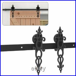 4-20FT Rustic Sliding Barn Door Hardware Track Kit for Single/Double Wood Doors