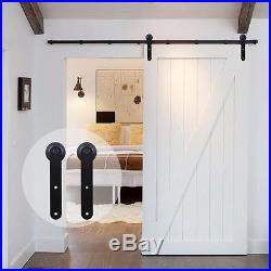 4-20FT Sliding Barn Door Hardware Closet Kit Rail Roller for One/Two/Bypass Door