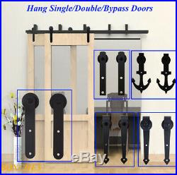 4-20FT Sliding Barn Door Hardware Closet Track Kit Single/Double/Bypass 2&4 Door