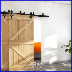4-20FT Sliding Barn Door Hardware Closet Track Kit Single/Double/Bypass 2 Door