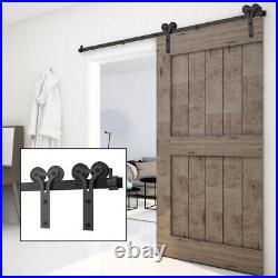 4-20FT Sliding Barn Door Hardware Closet Track Kit for Single/Double Wood Doors