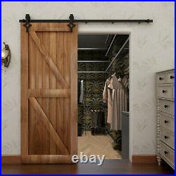 4-20FT Sliding Barn Door Hardware Kit for Single/Double/Bypass Rhombus Hangers