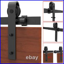 4-20FT Sliding Barn Door Hardware Track Kit Modern Closet Hang For Single Door