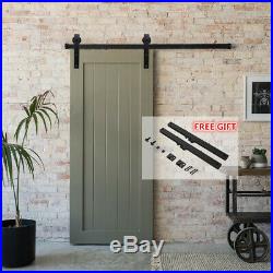 4-20FT Sliding Barn Single/Double Door Hardware Track Kit With Soft Close Gift