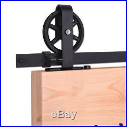 4-20FT Sliding Barn Wood Door Hardware Big Wheel Top Mount Hanger Kit Single/Dou