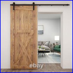 4-20FT Sliding Barn Wood Door Hardware Closet Track Kit For Single/Double/Bypass