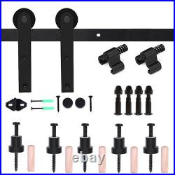 4-20FT Sliding Barn Wood Door Hardware Closet Track Kit For Single/Double/Bypass