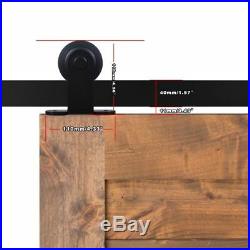 4-20FT Sliding Barn Wood Door Hardware Kit Single/Double/Bypass 2 Doors, T Shape