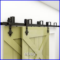 4-20FT Sliding Barn Wood Door Hardware Track Hanger Kit For Single/Double/Bypass