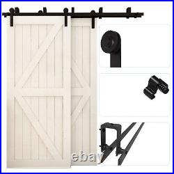 4-20FT Sliding Barn Wood Door Hardware for Wooden Door & Adjustable Floor Guide
