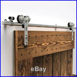4-20FT Stainless Steel Sliding Barn Door Hardware Single/Double Colset Rail Kit