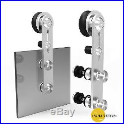 4-20FT Stainless Steel Sliding Barn Hardware For Glass/Wood Door, Single/Double