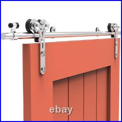 4-20FT Stainless Steel Sliding Barn Wood Door Hardware for Single/ Double Door
