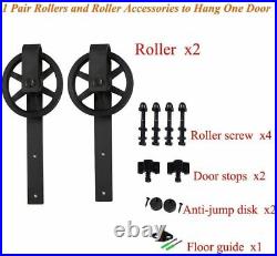 4-20FT Steel Sliding Barn Door Hardware Closet Track Kit For Single/Double Doors