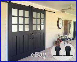 4-20FT T Sliding Barn Door Hardware Closet Track Kit, Single/Double/Bypass Doors