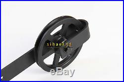 4-20FT Vintage Strap Industrial Spoke Wheel Sliding Barn Door Hardware Track Kit