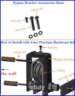 4-20FT Y Sliding Barn Door Hardware Track Kit for Single/Double/Bypass 2/4 Doors
