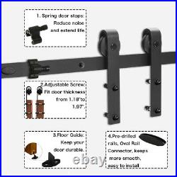 4-20 Sliding Wood Barn Door Hardware Track Kit Antique Single/Double/Bypass Door