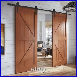 4-20 Sliding Wood Barn Door Hardware Track Kit Antique Single/Double/Bypass Door