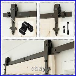 4/5/6/6.6/7FT Sliding Barn Door Hardware Track Rail Kit for Single Closet Doors