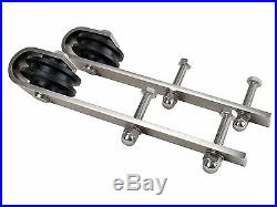 4-8FTRustic Interior Stainless Steel Sliding Barn Door Hardware Track Roller kit