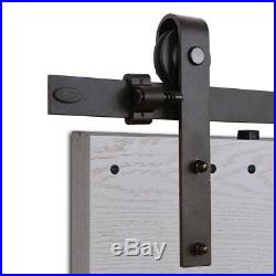 4ft-12ft Sliding Wood Barn Door Hardware Closet Rail Kit For Single/Double Doors