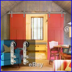 4ft-15ft Stainless Steel Sliding Barn Door Hardware Rail for Wooden/Glass Door