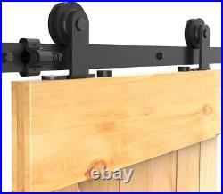 4ft-20ft Steel Sliding Barn Door Hardware Closet Track Kit for Single Wood Door