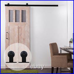 4ft-20ft Steel Sliding Barn Door Hardware Closet Track Kit for Single Wood Door