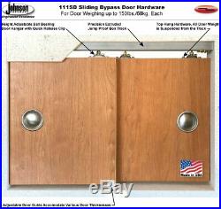 56 x 80 Sliding Closet Bypass Doors with hardware Planum 0020 Ginger Ash