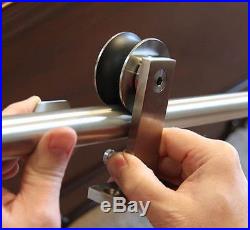 5FT Easy install top mount stainless steel sliding barn door hardware track kit