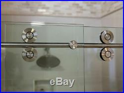 5FT chromed stainless steel sliding shower door hardware kit