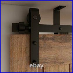 5-12FT Ceiling Bracket Mount Sliding Barn Door Hardware Kit Single/ Double Door