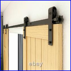 5'-12' Sliding Barn Door Hardware Closet Track Kit For Single/Double/Bypass Door
