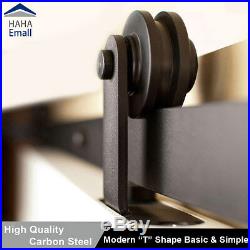 5-16FT Soft Close Modern Single Sliding Barn Door Hardware Track Rail Hanger Kit