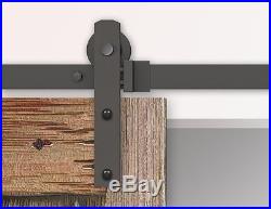 5/6/10FT Black rustic sliding barn door hardware straight roller sliding track