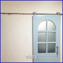 5-8FT Top mounted double head stainless steel sliding barn door hardware track