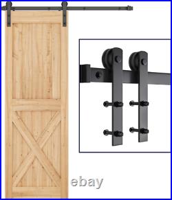 5ft Heavy Duty Sturdy Sliding Barn Door Hardware Kit -Smooth Fits 30 Wide Door