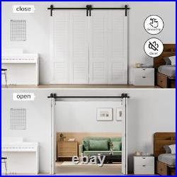 60 Bifolding Sliding Barn Door Hardware Track Kitsmoothly&quietlyside Mounted B