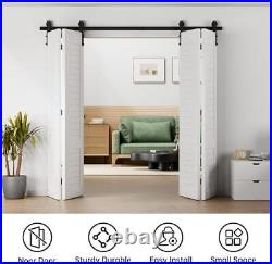 60 Bifolding Sliding Barn Door Hardware Track Kitsmoothly&quietlyside Mounted B