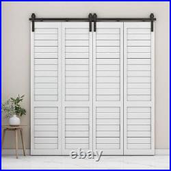 60 Bifolding Sliding Barn Door Hardware Track Kitsmoothly&quietlyside Mounted B