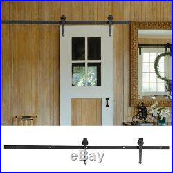 6FT/1.83M Sliding Barn Door Hardware Roller Track Rail Kit Closet Single Door
