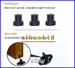 6-16FT Black Sliding Barn Door Hardware Closet Track Kit For Single /Double Door