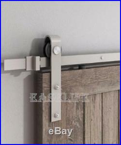 6.6FT/8FT/10FT Mordern Nickel Gray Surface Sliding Barn Door Hardware Kit