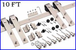 6.6FT/8FT/10FT Mordern Nickel Gray Surface Sliding Barn Door Hardware Kit