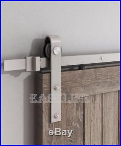 6.6FT/8FT/10FT Mordern Nickel Gray Surface Sliding Barn Door Hardware Track Kit