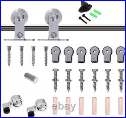 6.6FT Sliding Barn Door Hardware Kit, Top Mount Stainless Steel Heavy Duty Sturd