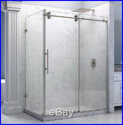 6.6FT stainless steel decor sliding shower barn door hardware shower room kit
